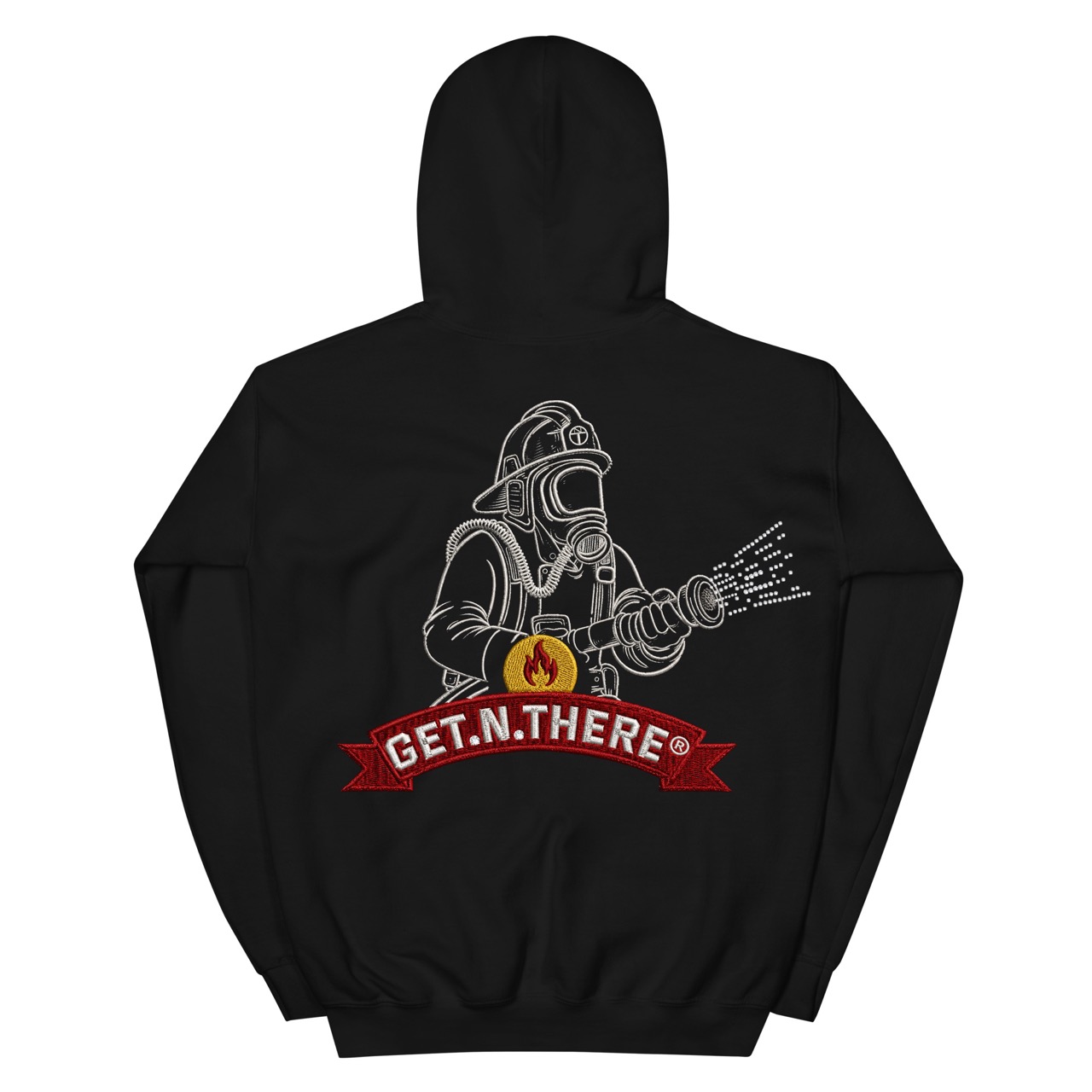 GET.N.THERE® "Pumper" Black Hoodie BACK SIDE